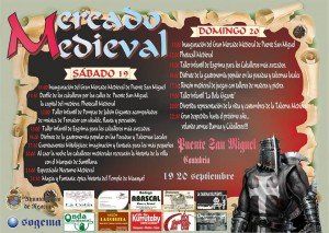 cartel Mercado Medieval en Puente San Miguel