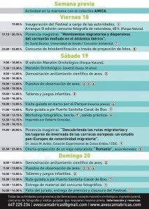 programa IX Festival de la migración de las aves