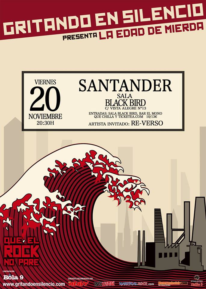 Concierto de Gritando en Silencio y Re-Verso en el Black Bird en Santander