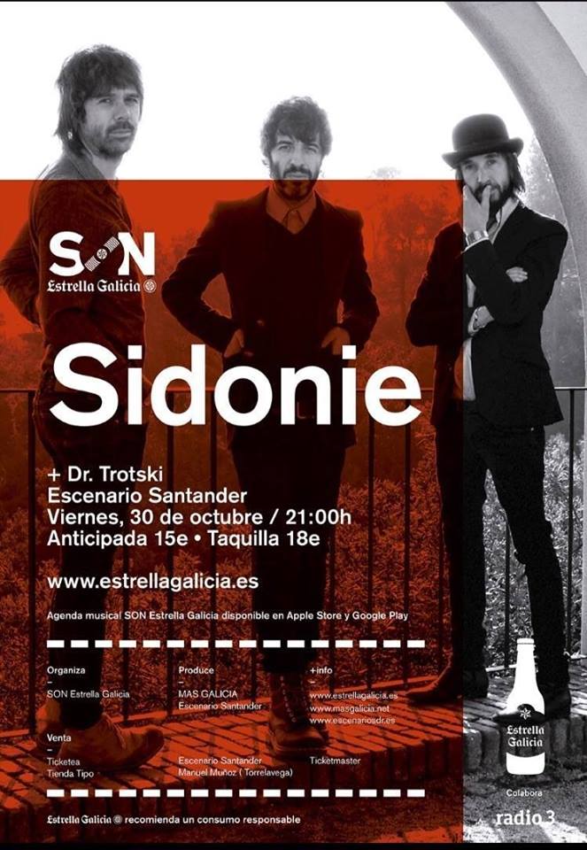 Concierto de SIDONIE + DR.TROTSKI en Escenario Santander