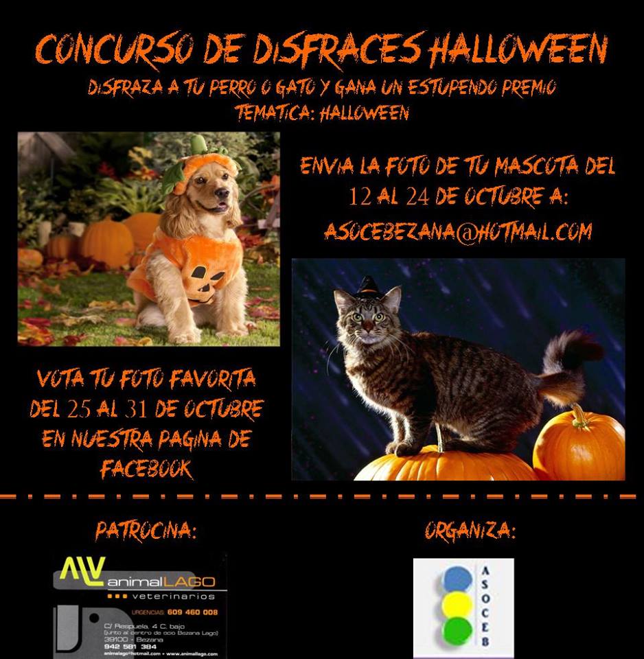 Concurso de Disfraces de halloween de mascotas en Bezana