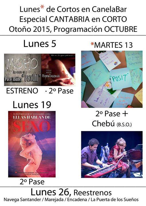 Cortometrajes en el Canela en Cañadio