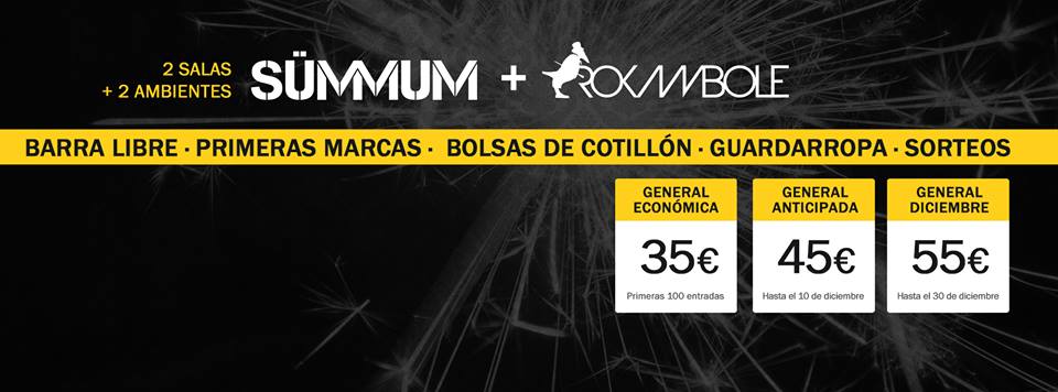 Cotillón de Nochevieja 2016 en el Rokambole+Summun en Santander