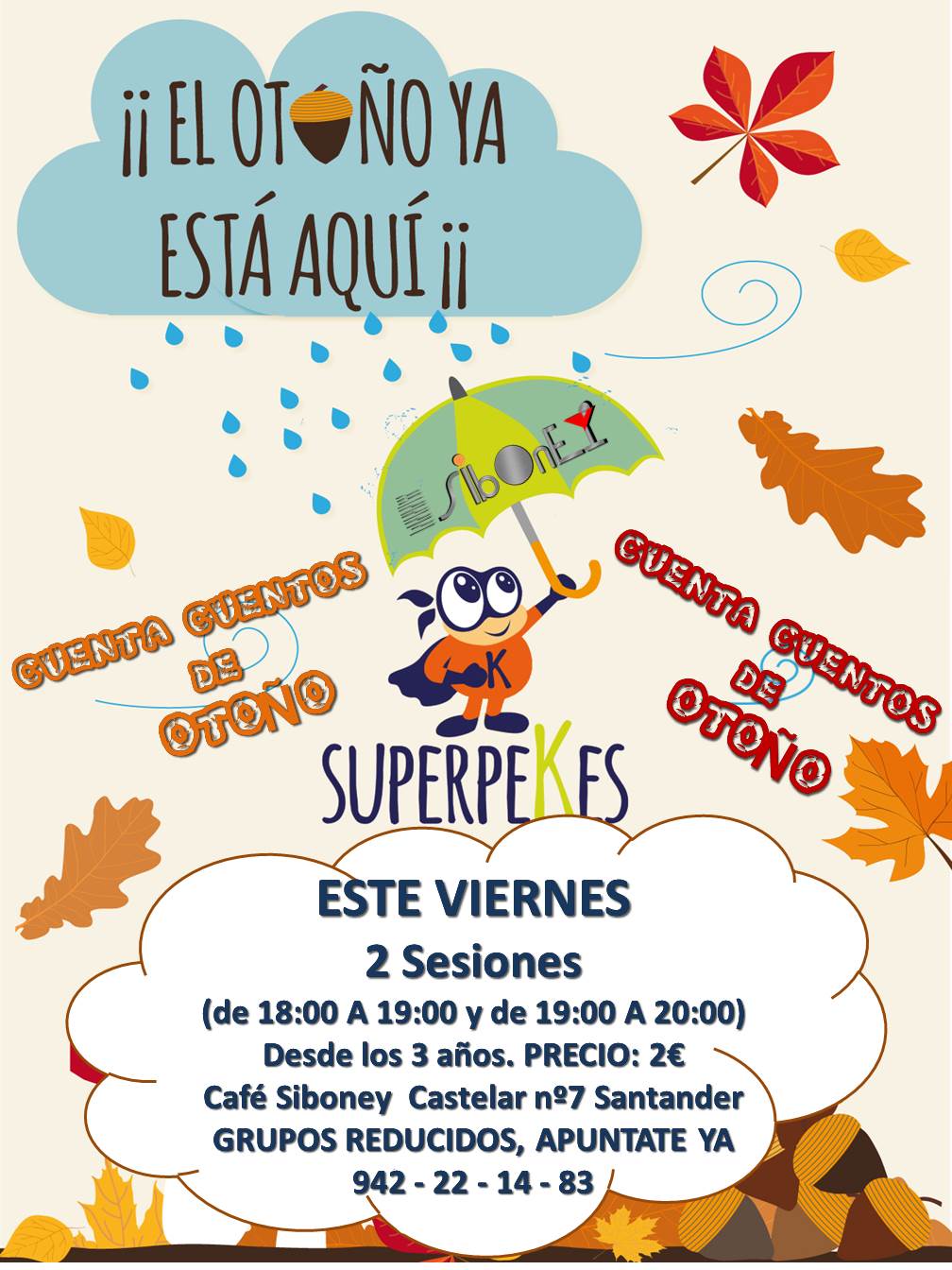 Cuentacuentos de otoño en el café Siboney de Santander