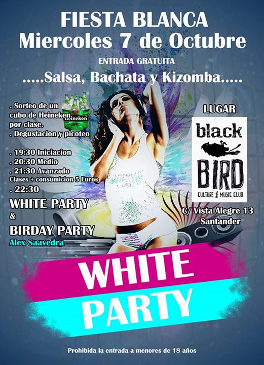 Fiesta Blanca en el Black Bird de Santander
