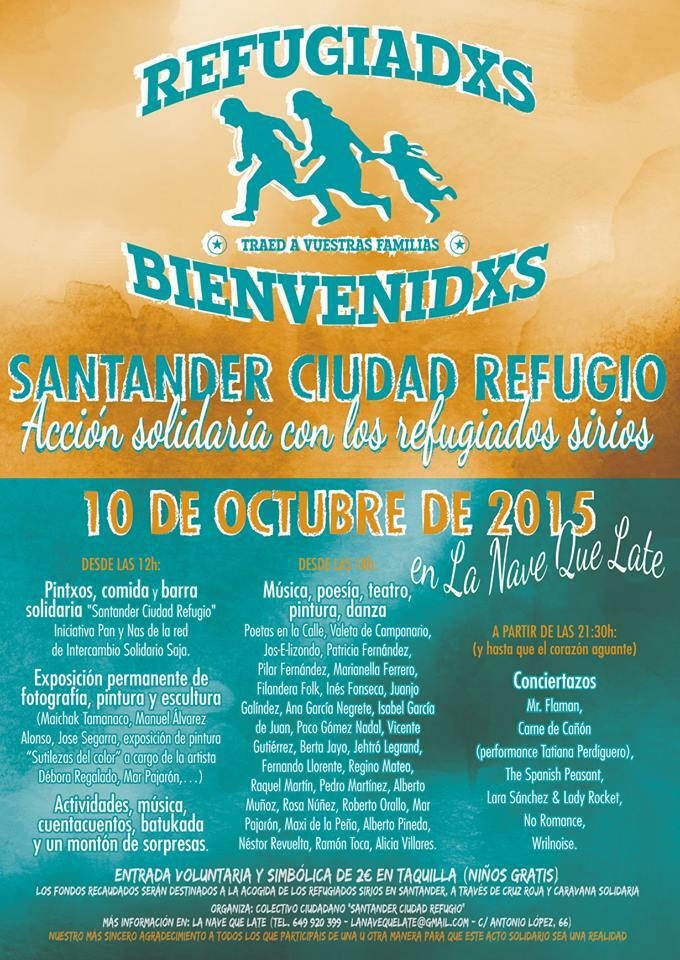 Fiesta solidaria Santander Ciudad Refugio en La Nave Q Late