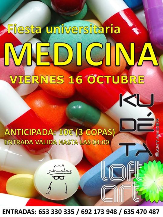 Fiesta universitaria de Medicina en el Kudeta y en el Loft en Santander