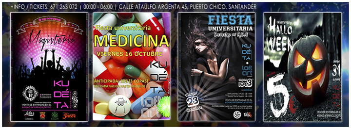 Fiesta universitaria en el Kudeta en Santander