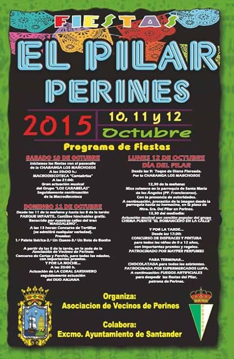 Fiestas del Pilar en Perines en Santander 2015