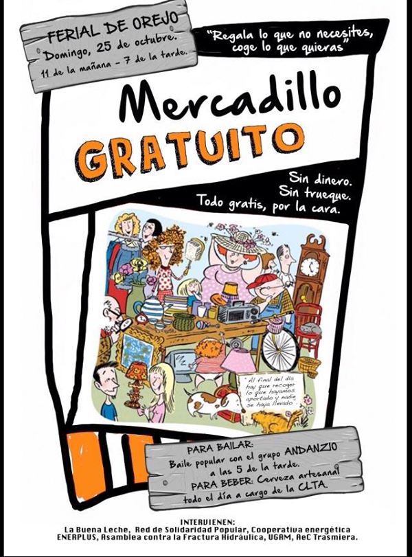 Mercadillo GRATUITO en Orejo