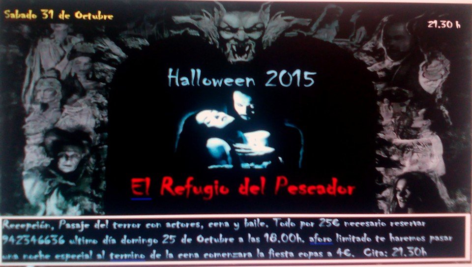 Pasaje del Terror cena y fiesta de Halloween en Santander