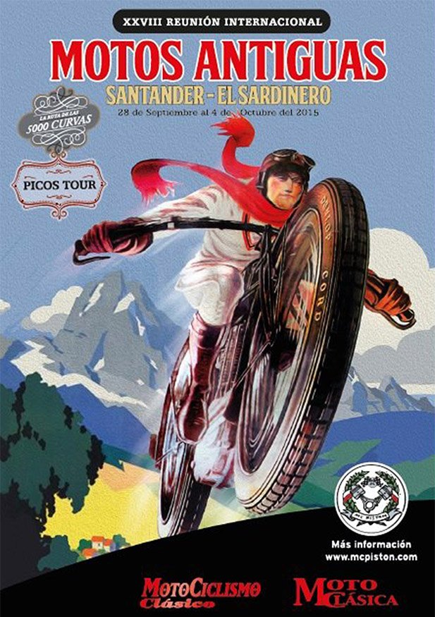 Reunión internacional de motos antiguas 2015 en el Sardinero
