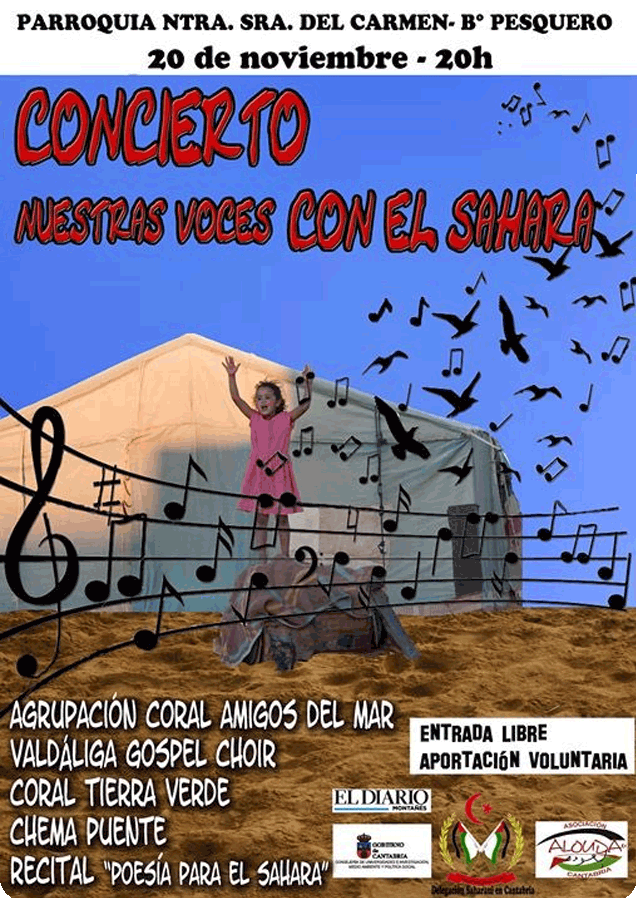 Concierto Nuestras Voces con el Sahara en el Bº Pesquero en Santander