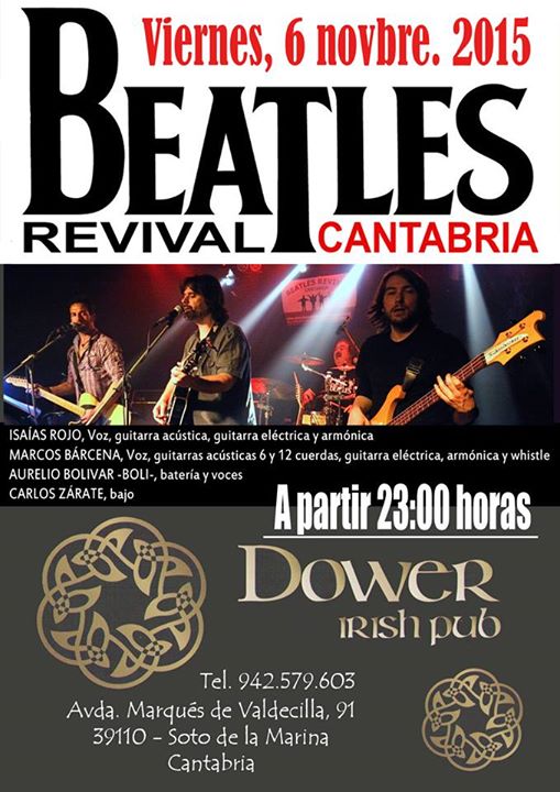 Concierto de Beatles Revival en el Dower en Soto de la Marina