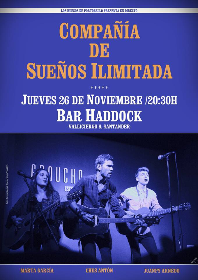 Concierto de Compañía de Sueños Ilimitada en el Haddock en Santander