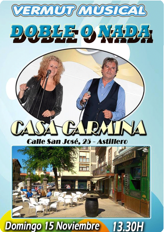 Concierto de Doble o Nada en Casa Carmina en Astillero