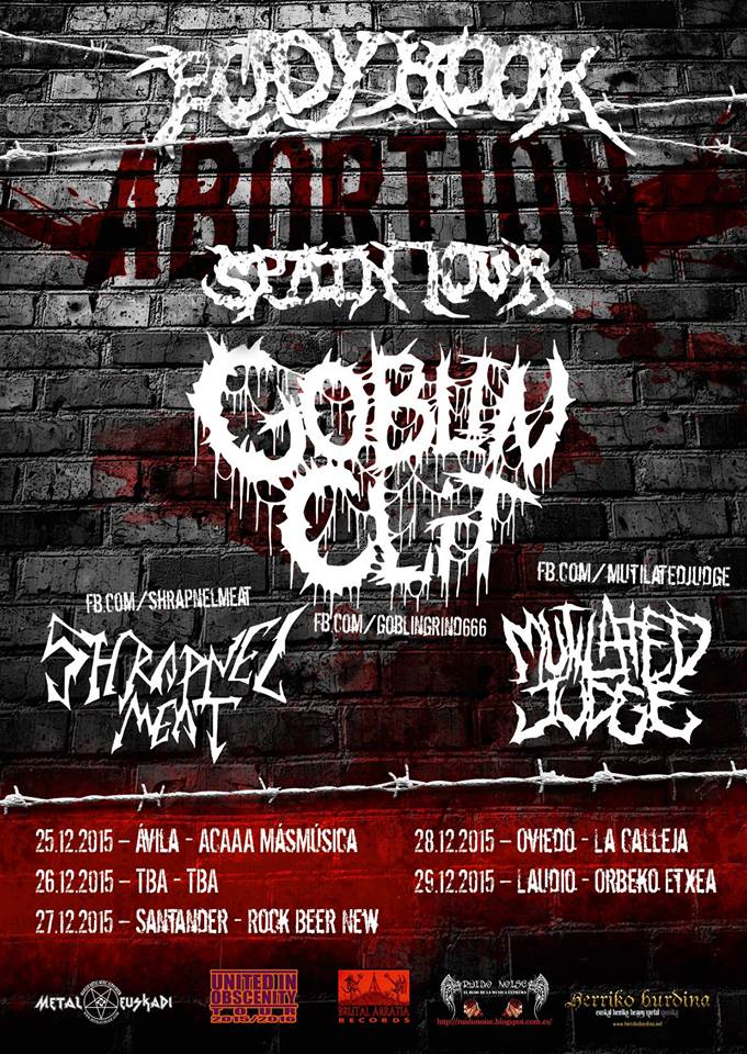 Concierto de Goblin clit, Mutilated Judge y Shrapnel Ment en el New en Santander