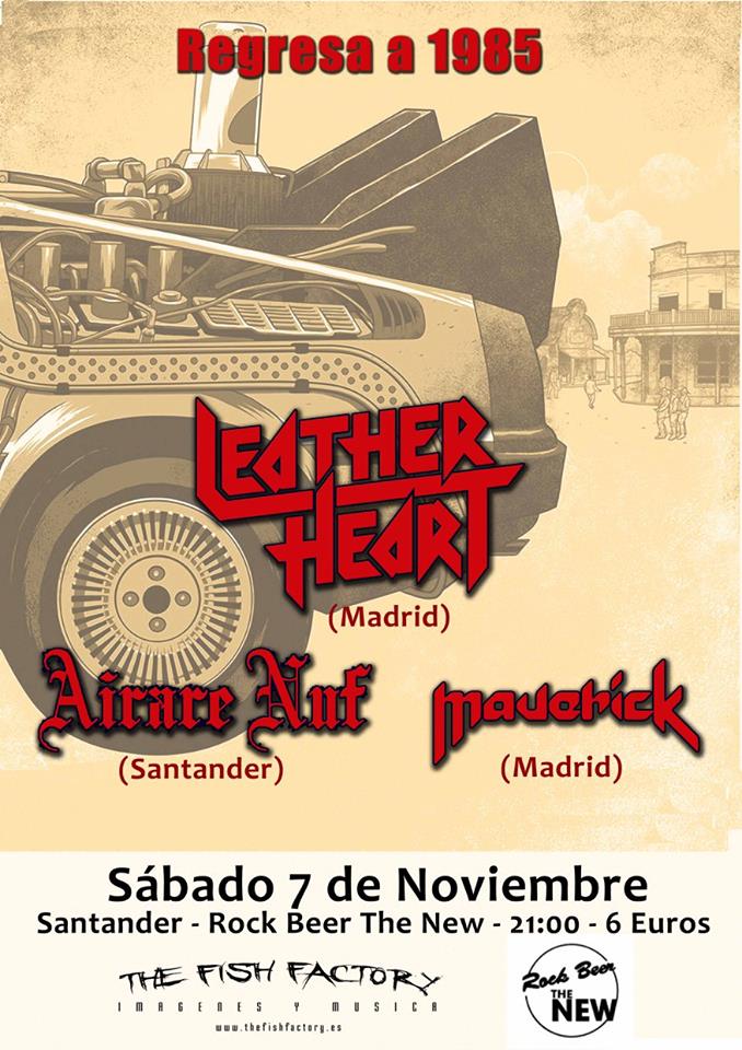 Concierto de Leather Heart, Airare Nuf y Maverick en el New de Santander