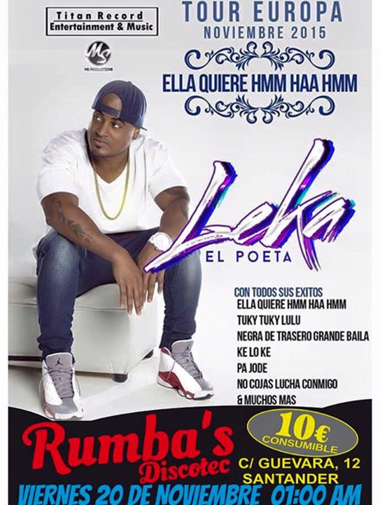 Concierto de Leka el Poeta en el Rumba´s en Santander