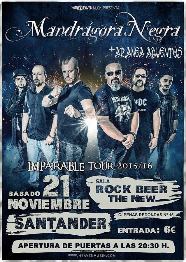 Concierto de Mandrágora Negra y Aranea Adventus en el New en Santander