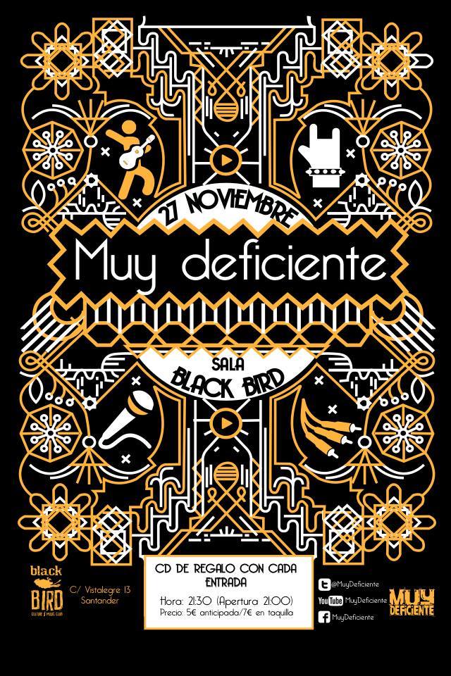 Concierto de Muy Deficiente en el Black Bird en Santander