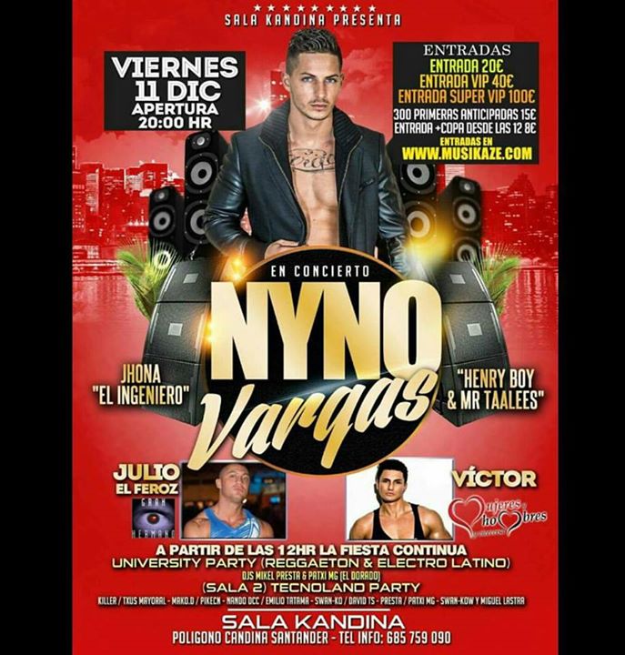 Concierto de Nyno Vargas en La Sala Kandina de Santander