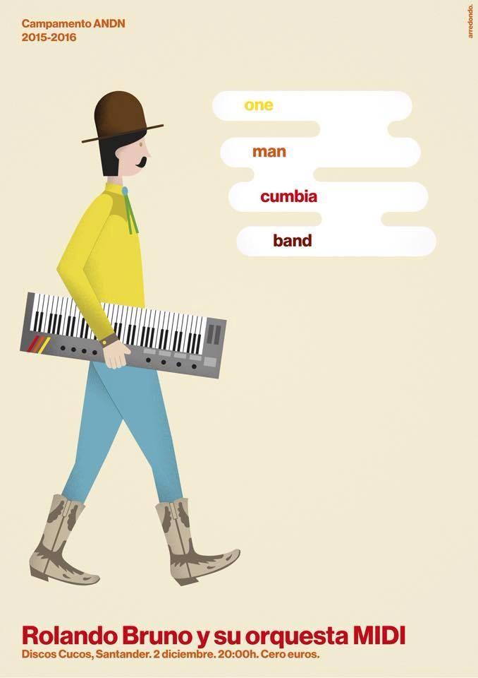 Concierto de Rolando Bruno y su orquesta Midi en Discos Cucos en Santander