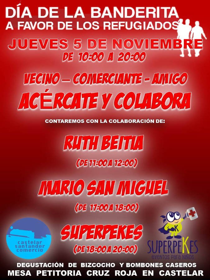 Día de la banderita de Cruz Roja en Santander