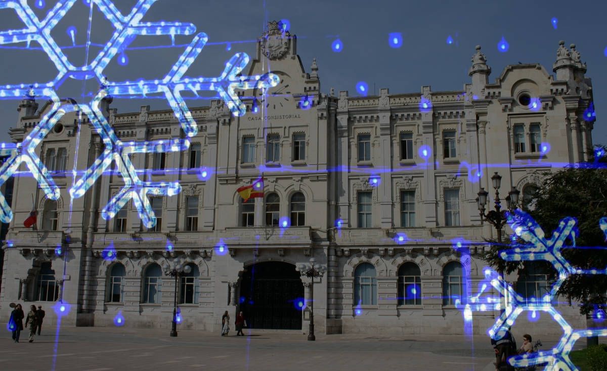 Encendido del alumbrado navideño 2015 en Santander