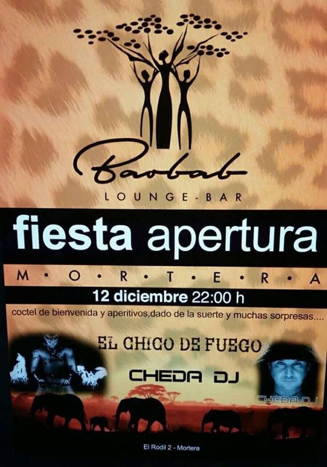 Fiesta apertura del Baobab en Mortera con striper y DJ