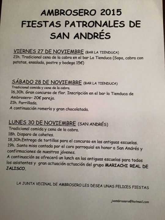 Fiestas de SanAndrés 2015 en Ambrosero