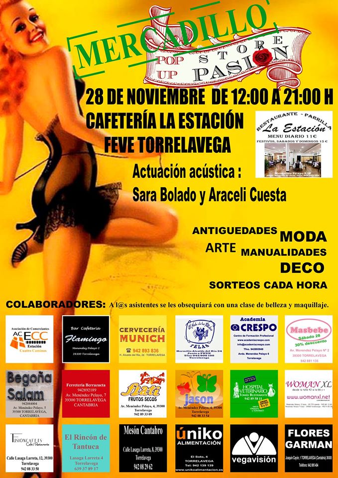 Mercadillo Pop Store Pasión en La Estación de Torrelavega