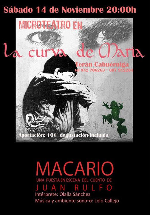 Micro teatro Macario en La Curva de María en Cabuérniga