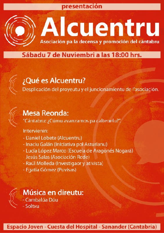 Presentación de la asociación Alcuentru en Espacio Joven de Santander