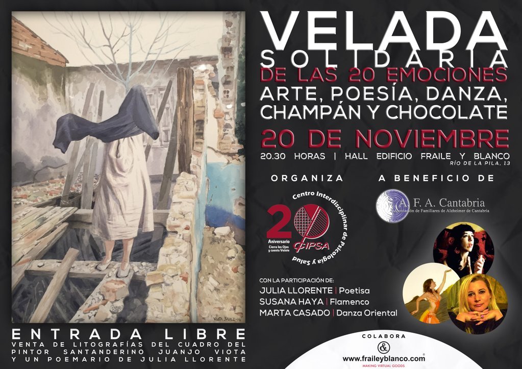 Velada Solidaria de las 20 Emociones, a beneficio de AFA Cantabria
