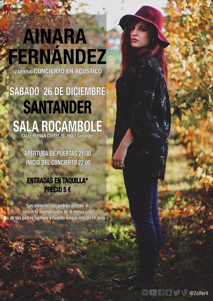 Concierto de Ainara Fernandez en el Rocambole de Santander