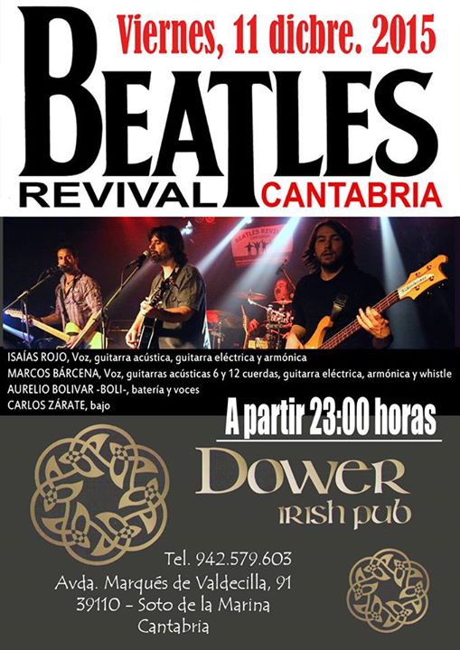 Concierto de Beattles Revival en el Dower en Soto de la Marina