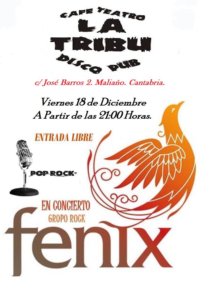 Concierto de Fenix en La Tribu de Maliaño.