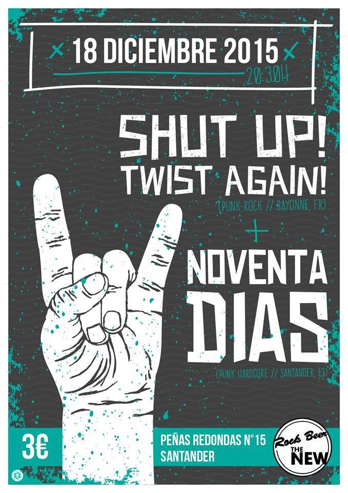 Concierto de Shut Up y Noventa Días en el New en Santander