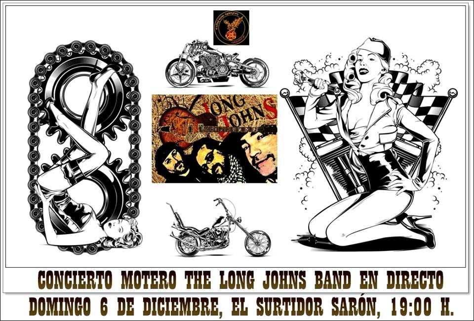 Concierto motero de The Long Johns Band en el Surtidor de Sarón