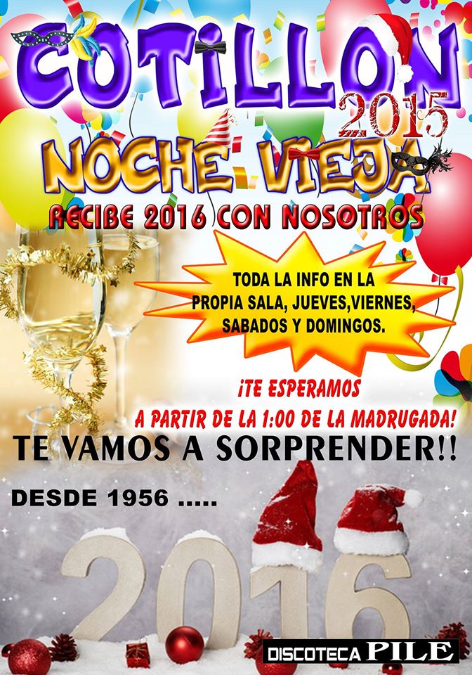 Cotillón de Nochevieja en la Sala Pilé de Renedo