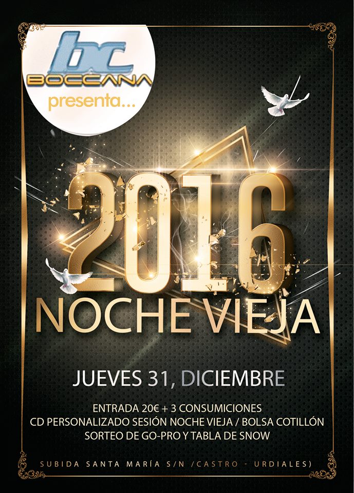 Cotillón de Nochevieja en La Boccana de Castro Urdiales