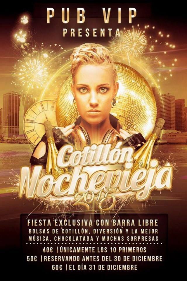 Cotillón de Nochevieja en Pub VIP de Torrelavega