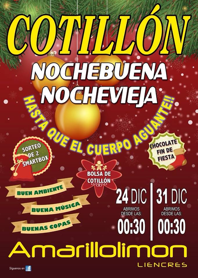 Cotillón de Nochevieja en el Amarillolimón de Liencres