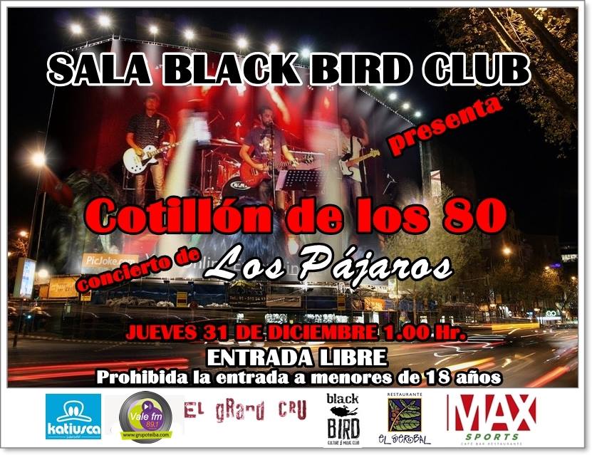 Cotillón de Nochevieja en el Black Bird en Santander