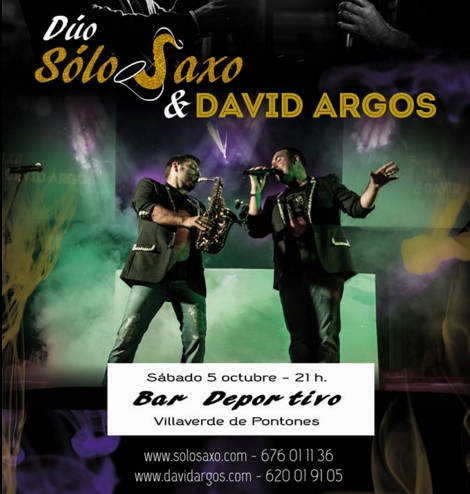 Dúo SóloSaxo y David Argos en Villaverde de Pontones
