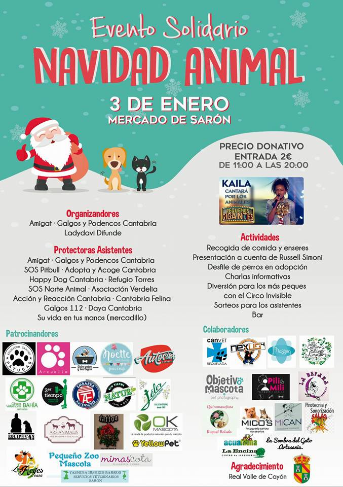 Evento solidario Navidad Animal en Sarón