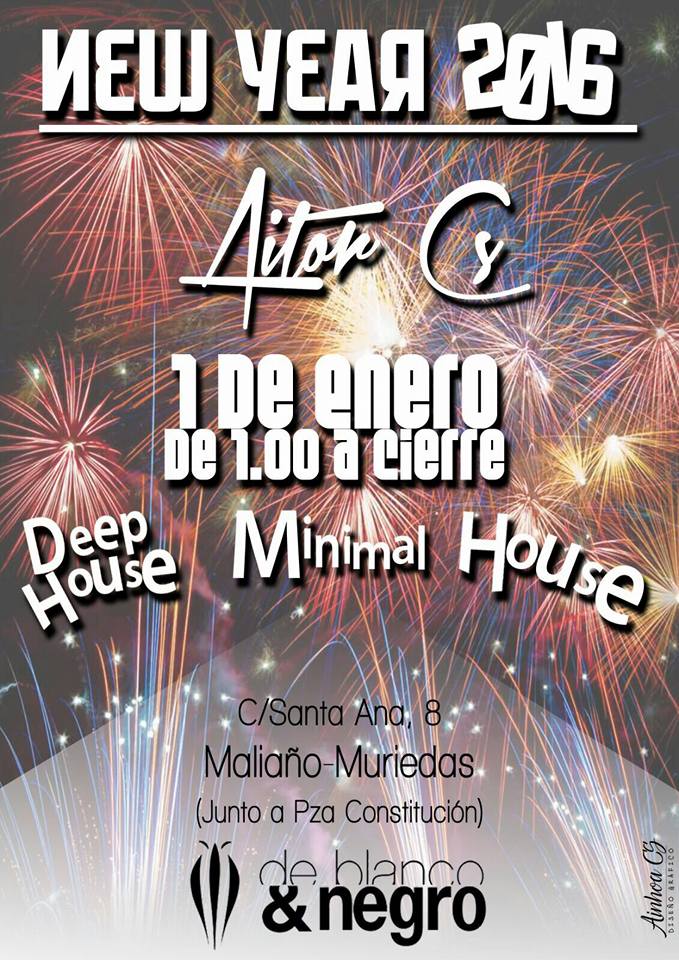 Fiesta de Nochevieja en De Blanco&Negro en Maliaño