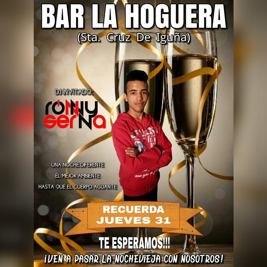 Fiesta de nochevieja en Bar La Hoguera de santa cruz de iguña.