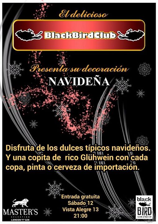 Fiesta presentación Navideña en el Black Bird en Santander